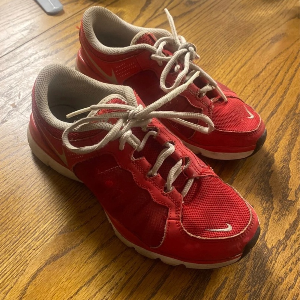 Red Nike sneakers